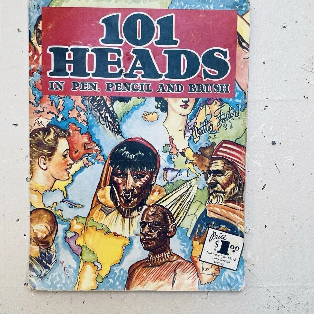 101 Heads In Pen Pencil And Brush by Walter Foster How To‎ Draw Paperback Book